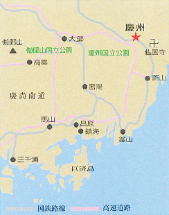 慶州周辺地図