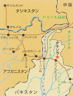 タキシラ周辺地図