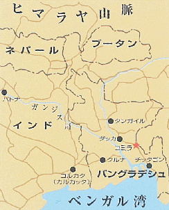 コミラ周辺地図